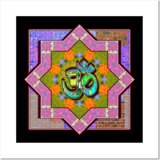 Om courtyard Patterns Posters and Art